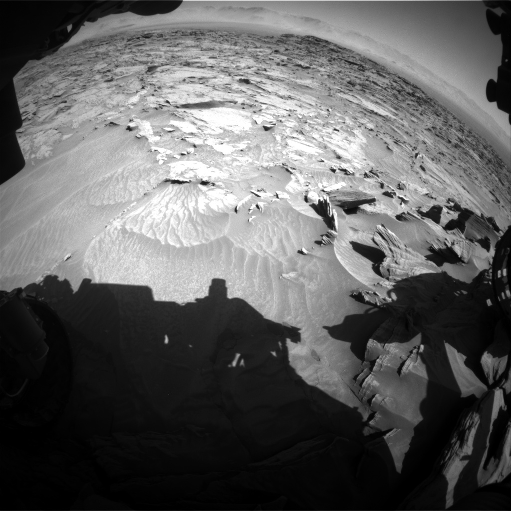 Nasa's Mars rover Curiosity acquired this image using its Front Hazard Avoidance Camera (Front Hazcam) on Sol 1298, at drive 2644, site number 53