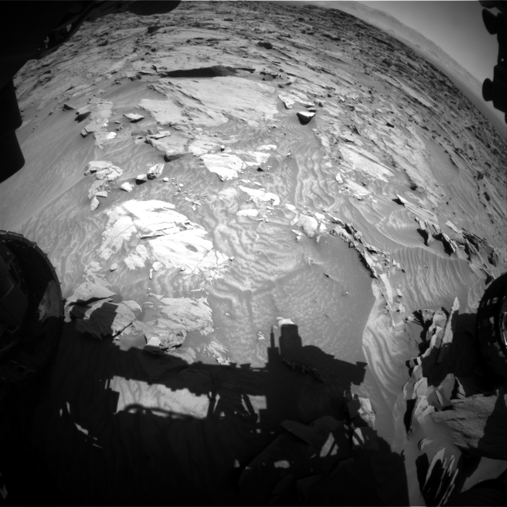 Nasa's Mars rover Curiosity acquired this image using its Front Hazard Avoidance Camera (Front Hazcam) on Sol 1298, at drive 2662, site number 53