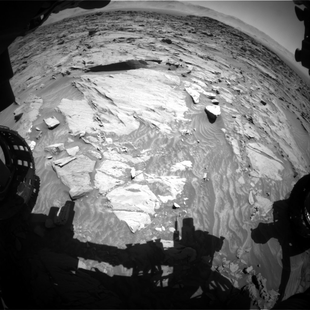 Nasa's Mars rover Curiosity acquired this image using its Front Hazard Avoidance Camera (Front Hazcam) on Sol 1298, at drive 2674, site number 53