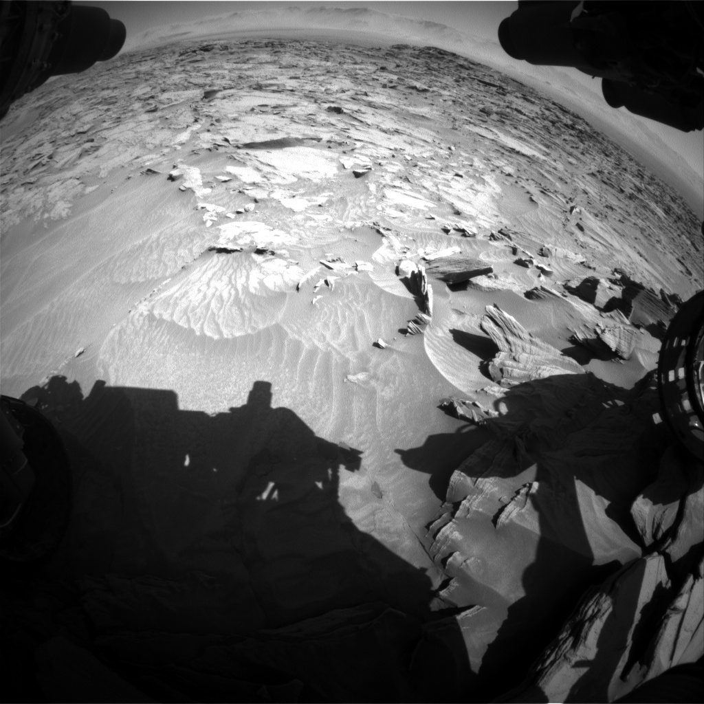 Nasa's Mars rover Curiosity acquired this image using its Front Hazard Avoidance Camera (Front Hazcam) on Sol 1298, at drive 2644, site number 53
