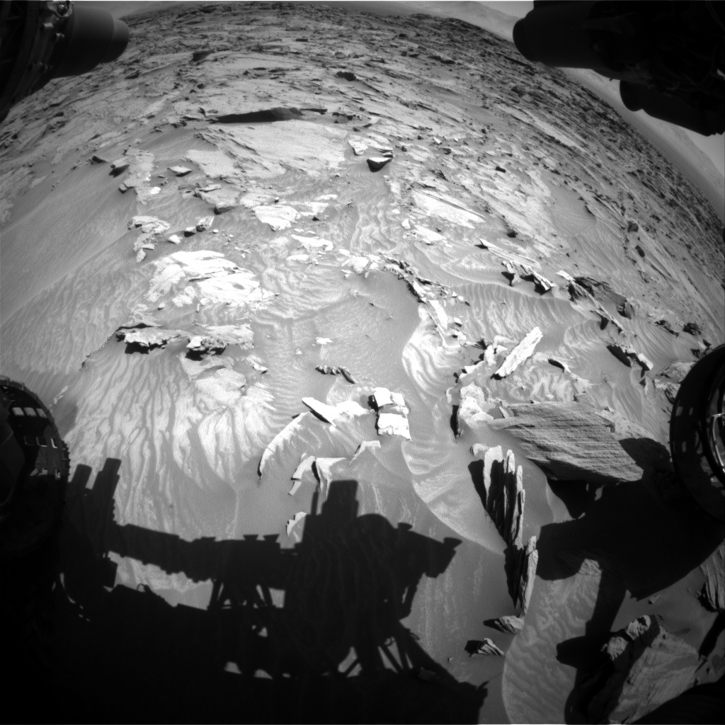 Nasa's Mars rover Curiosity acquired this image using its Front Hazard Avoidance Camera (Front Hazcam) on Sol 1298, at drive 2656, site number 53