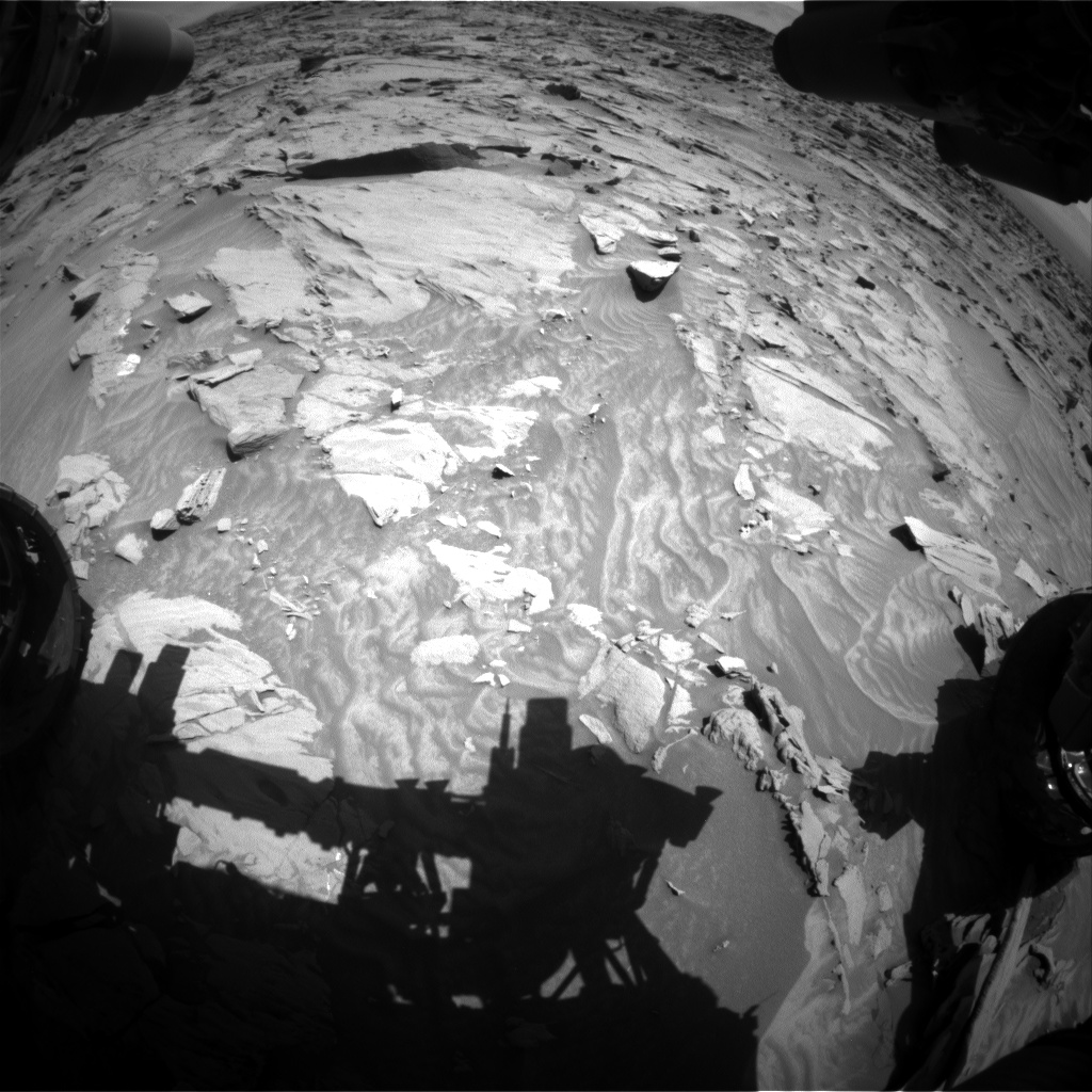 Nasa's Mars rover Curiosity acquired this image using its Front Hazard Avoidance Camera (Front Hazcam) on Sol 1298, at drive 2668, site number 53