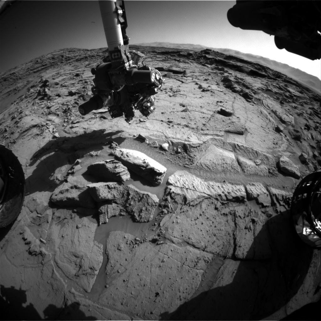 Nasa's Mars rover Curiosity acquired this image using its Front Hazard Avoidance Camera (Front Hazcam) on Sol 1300, at drive 2980, site number 53