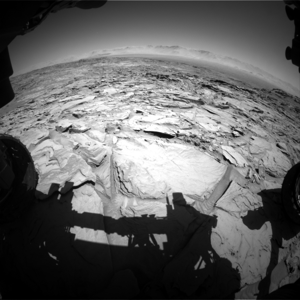 Nasa's Mars rover Curiosity acquired this image using its Front Hazard Avoidance Camera (Front Hazcam) on Sol 1310, at drive 88, site number 54