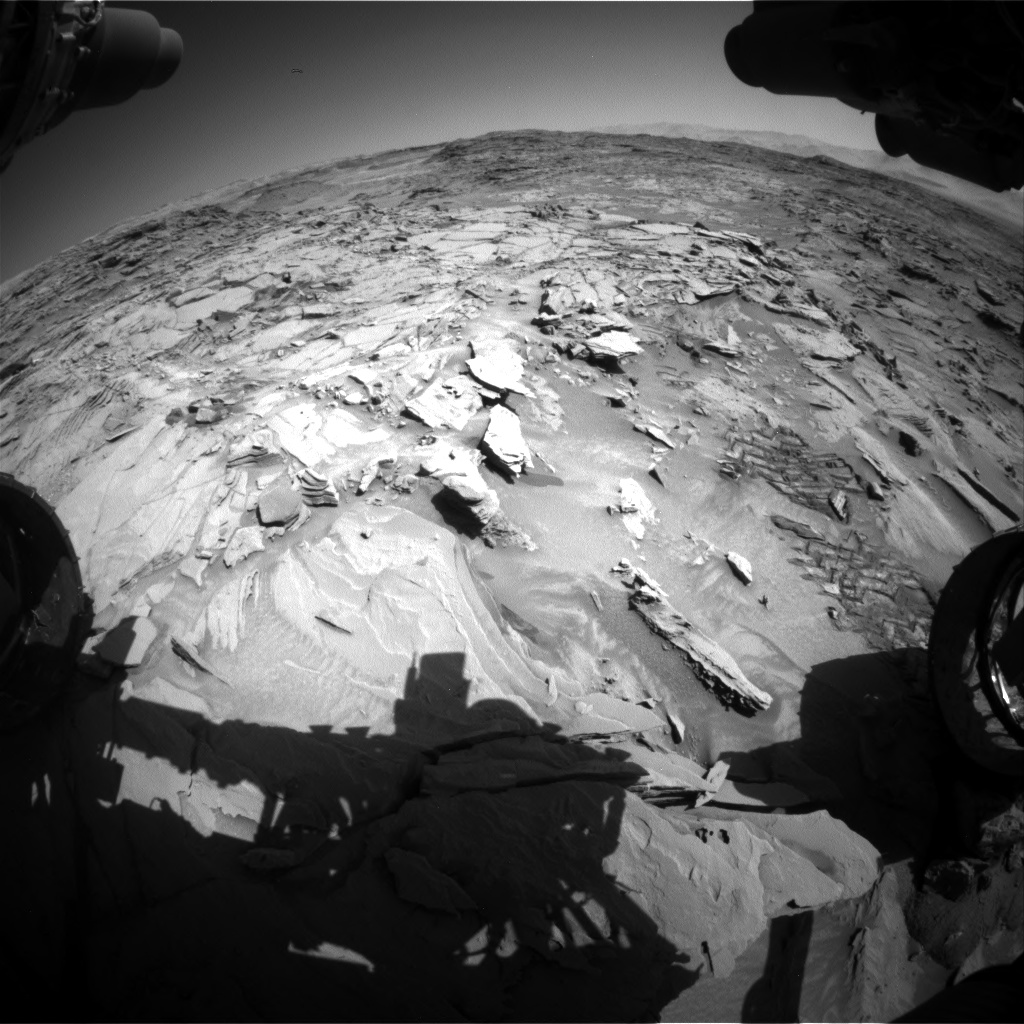 Nasa's Mars rover Curiosity acquired this image using its Front Hazard Avoidance Camera (Front Hazcam) on Sol 1311, at drive 388, site number 54