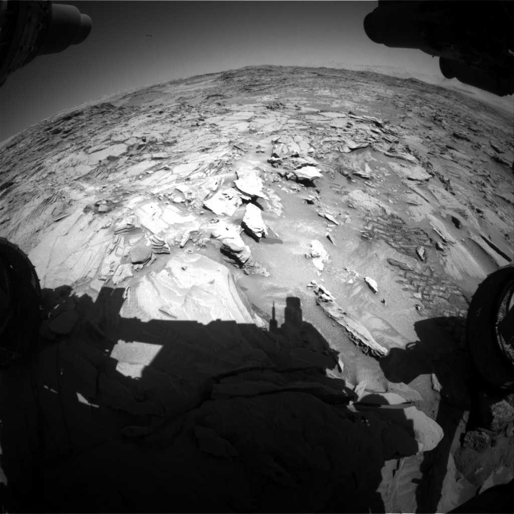 Nasa's Mars rover Curiosity acquired this image using its Front Hazard Avoidance Camera (Front Hazcam) on Sol 1312, at drive 388, site number 54
