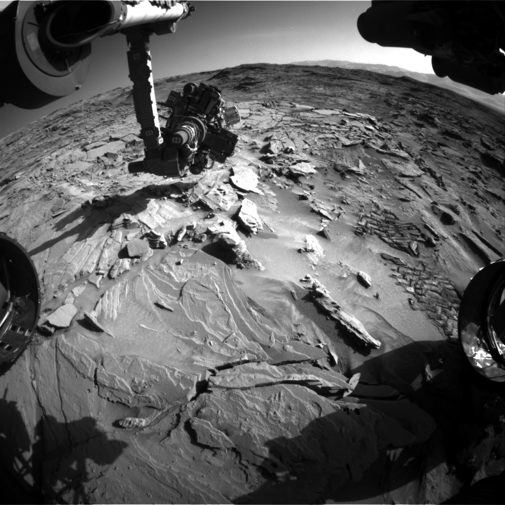 Nasa's Mars rover Curiosity acquired this image using its Front Hazard Avoidance Camera (Front Hazcam) on Sol 1313, at drive 388, site number 54