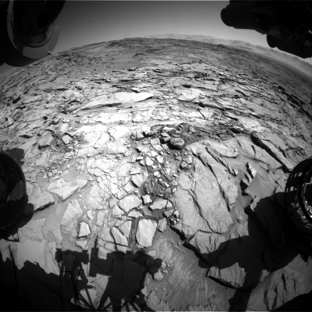 Nasa's Mars rover Curiosity acquired this image using its Front Hazard Avoidance Camera (Front Hazcam) on Sol 1317, at drive 746, site number 54