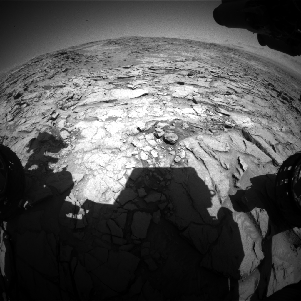 Nasa's Mars rover Curiosity acquired this image using its Front Hazard Avoidance Camera (Front Hazcam) on Sol 1321, at drive 746, site number 54