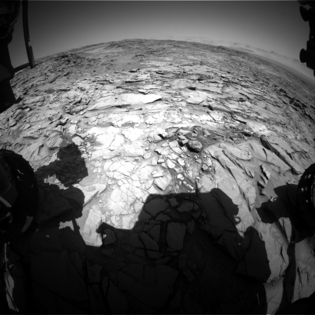 Nasa's Mars rover Curiosity acquired this image using its Front Hazard Avoidance Camera (Front Hazcam) on Sol 1324, at drive 746, site number 54
