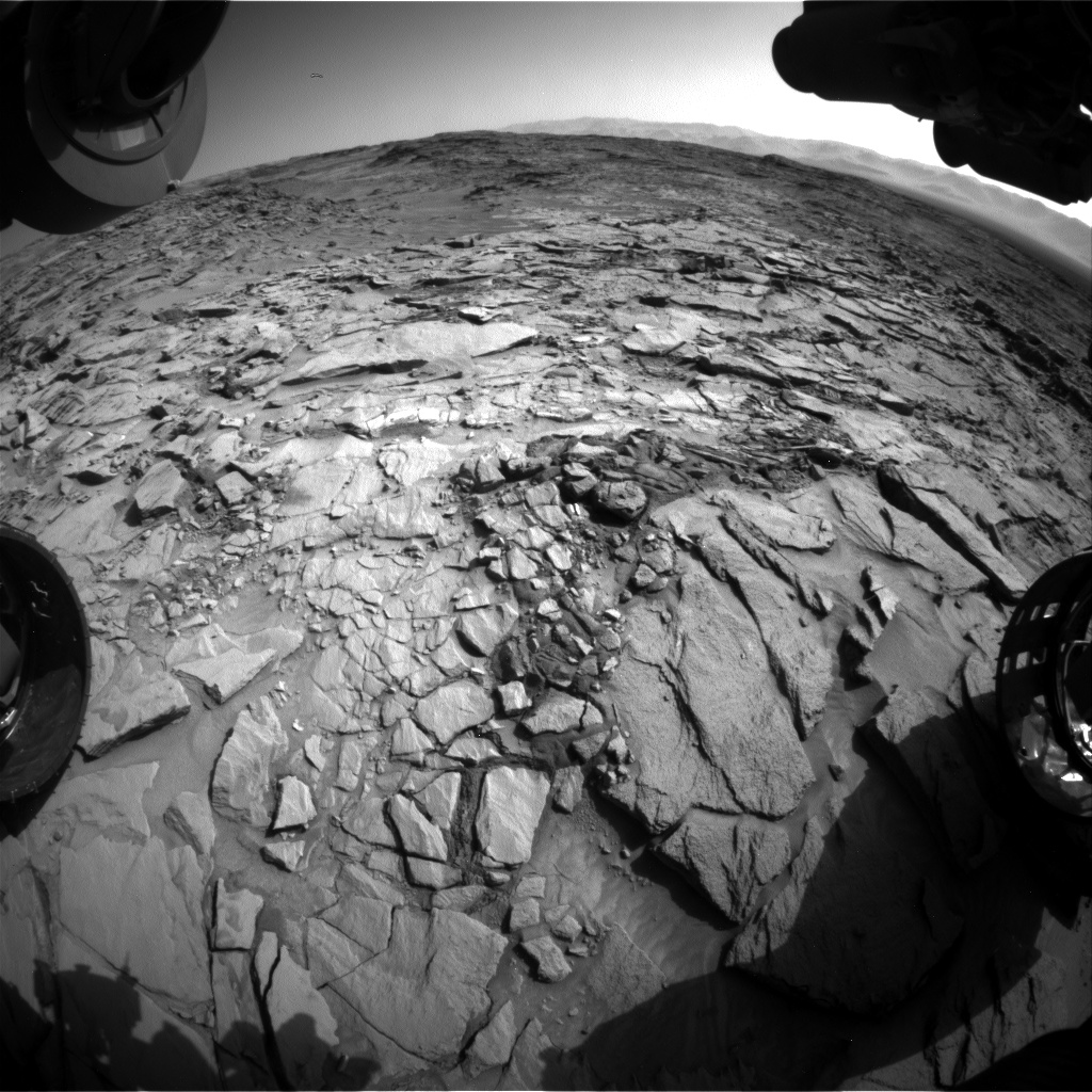 Nasa's Mars rover Curiosity acquired this image using its Front Hazard Avoidance Camera (Front Hazcam) on Sol 1325, at drive 746, site number 54