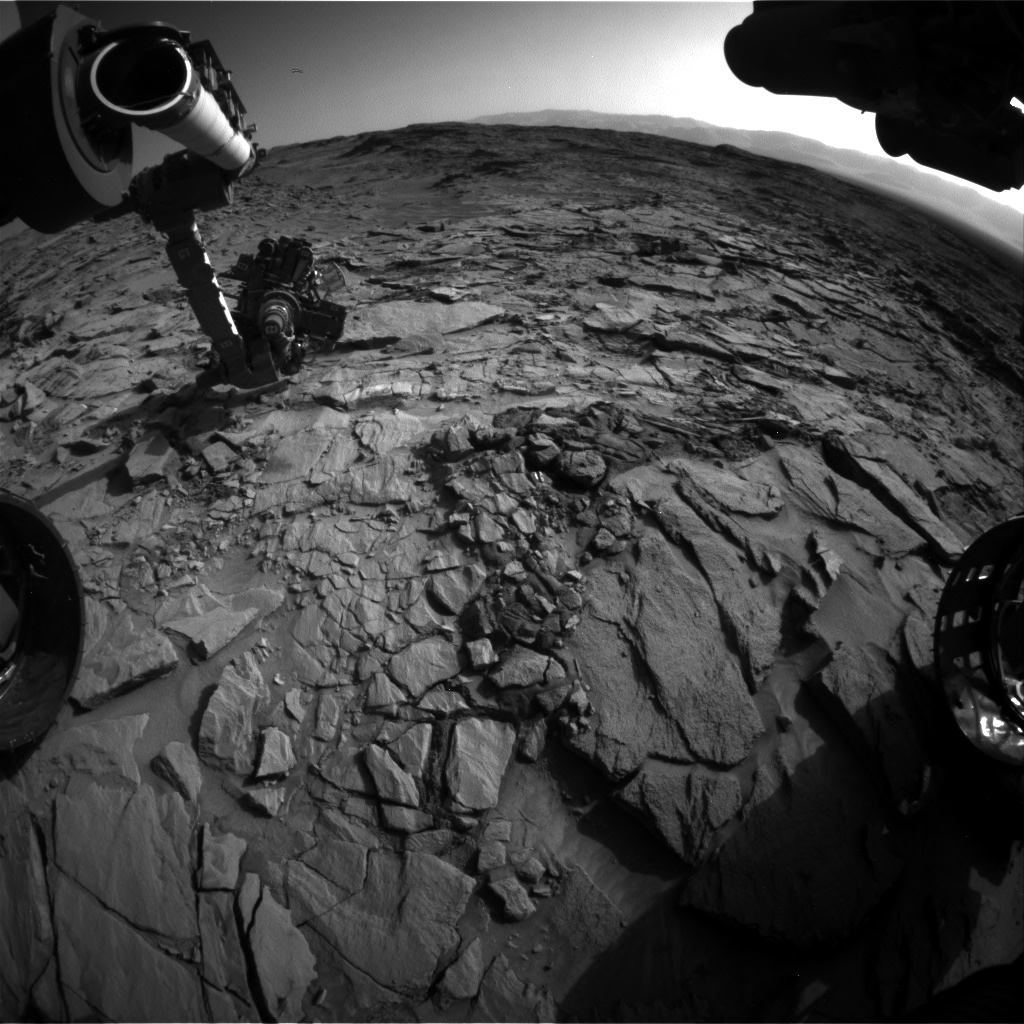 Nasa's Mars rover Curiosity acquired this image using its Front Hazard Avoidance Camera (Front Hazcam) on Sol 1326, at drive 746, site number 54