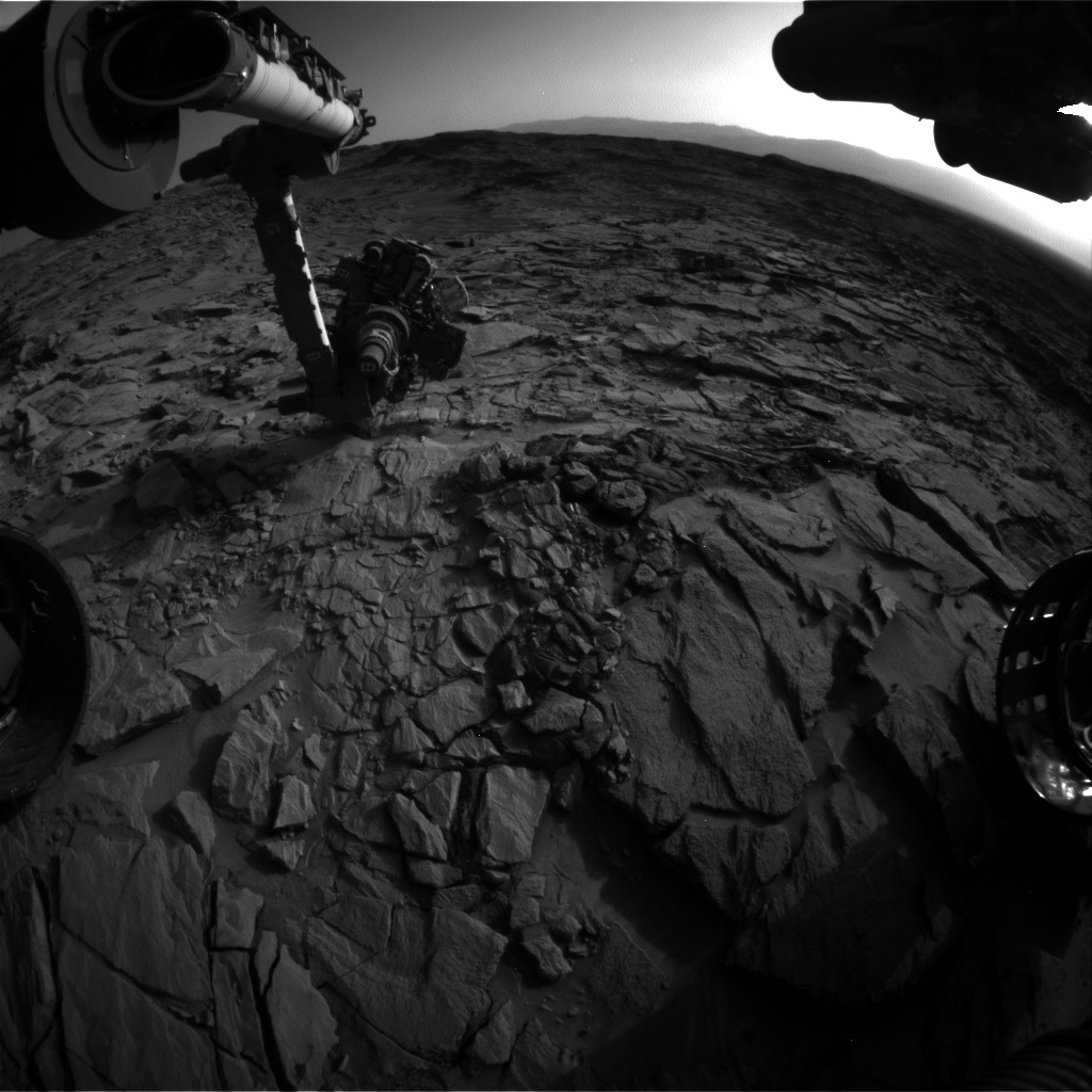 Nasa's Mars rover Curiosity acquired this image using its Front Hazard Avoidance Camera (Front Hazcam) on Sol 1327, at drive 746, site number 54