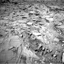 Nasa's Mars rover Curiosity acquired this image using its Left Navigation Camera on Sol 1329, at drive 932, site number 54