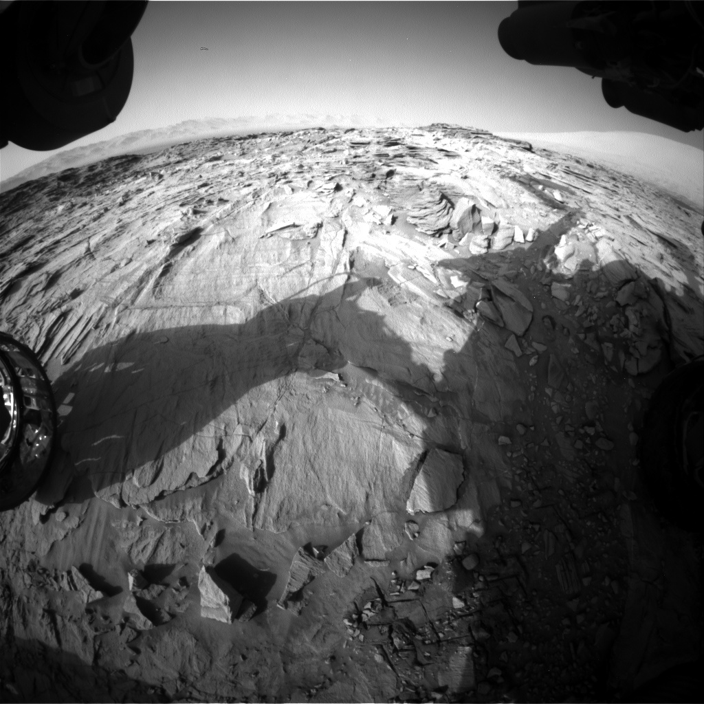 Nasa's Mars rover Curiosity acquired this image using its Front Hazard Avoidance Camera (Front Hazcam) on Sol 1330, at drive 938, site number 54