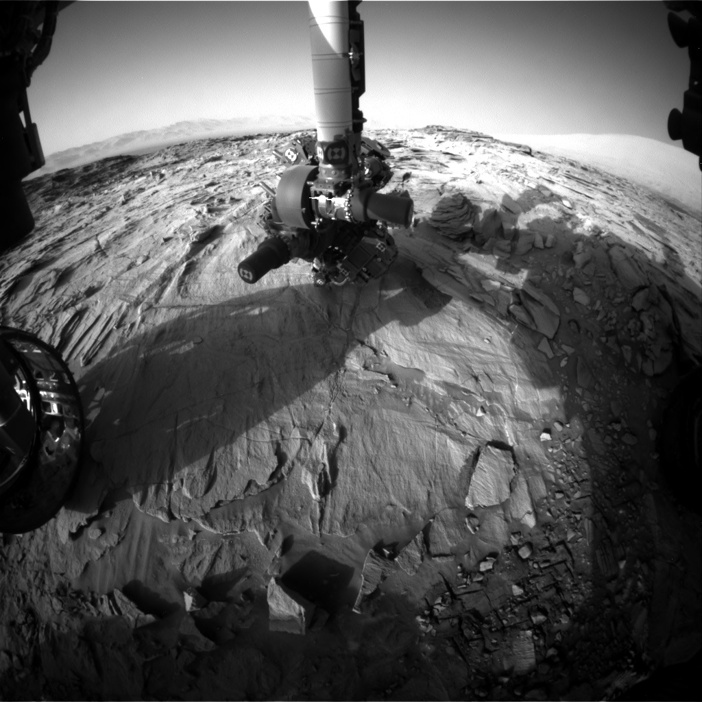 Nasa's Mars rover Curiosity acquired this image using its Front Hazard Avoidance Camera (Front Hazcam) on Sol 1339, at drive 938, site number 54