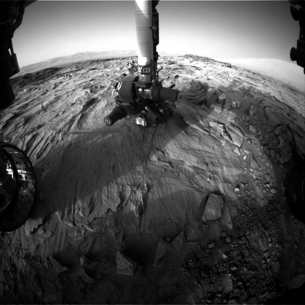 Nasa's Mars rover Curiosity acquired this image using its Front Hazard Avoidance Camera (Front Hazcam) on Sol 1339, at drive 938, site number 54