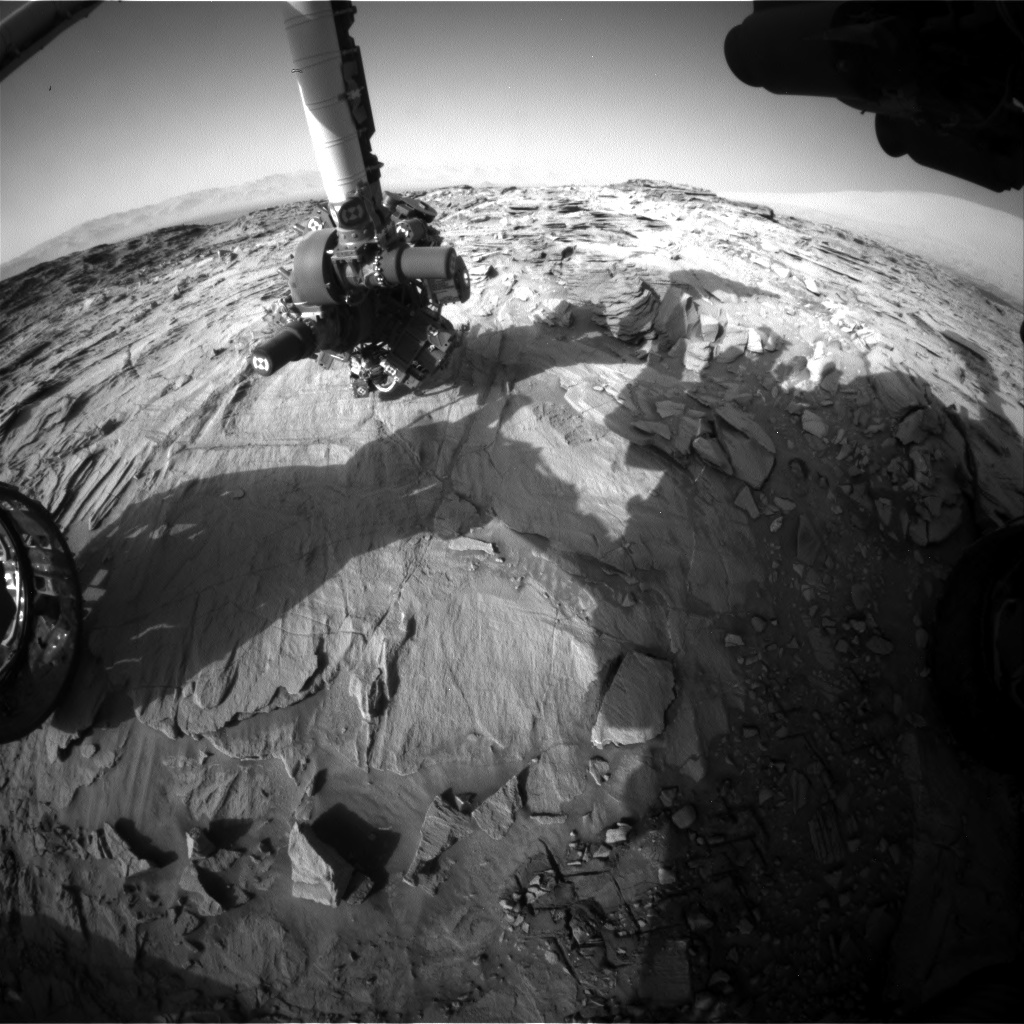 Nasa's Mars rover Curiosity acquired this image using its Front Hazard Avoidance Camera (Front Hazcam) on Sol 1341, at drive 938, site number 54