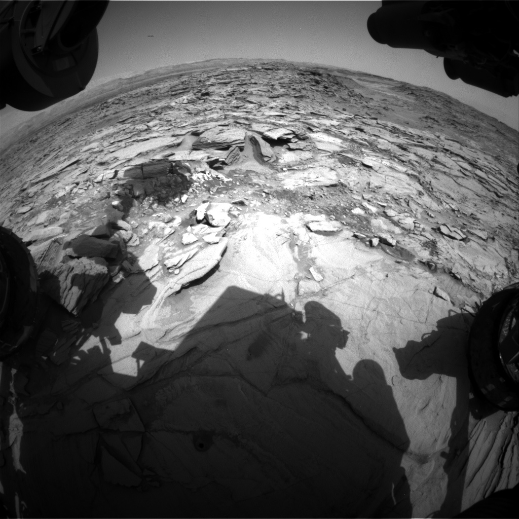 Nasa's Mars rover Curiosity acquired this image using its Front Hazard Avoidance Camera (Front Hazcam) on Sol 1342, at drive 992, site number 54