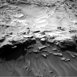 Nasa's Mars rover Curiosity acquired this image using its Left Navigation Camera on Sol 1349, at drive 1556, site number 54
