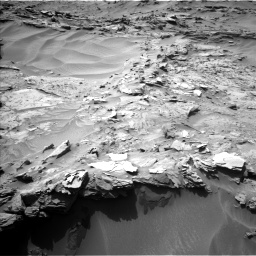 Nasa's Mars rover Curiosity acquired this image using its Left Navigation Camera on Sol 1349, at drive 1586, site number 54