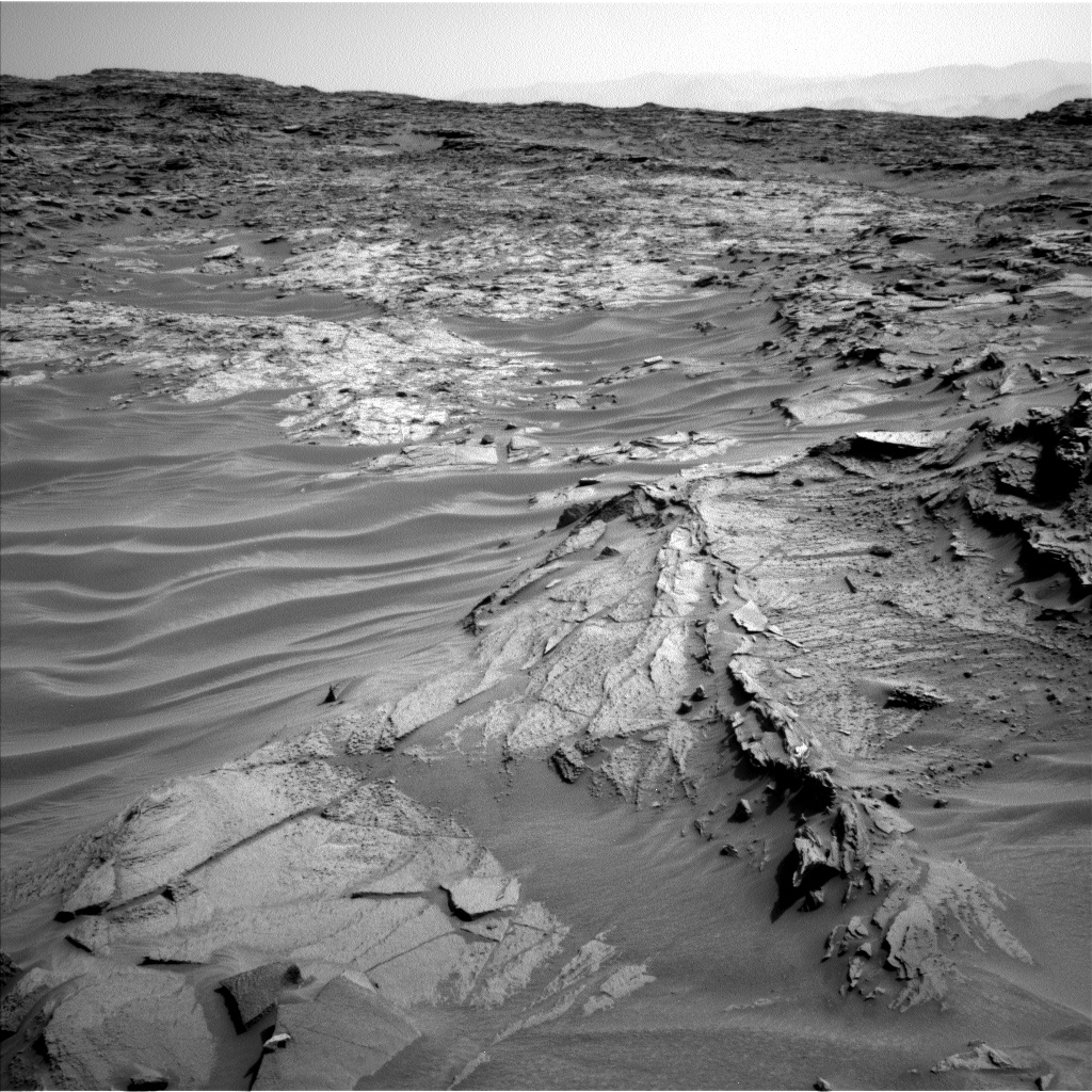 Nasa's Mars rover Curiosity acquired this image using its Left Navigation Camera on Sol 1349, at drive 1586, site number 54