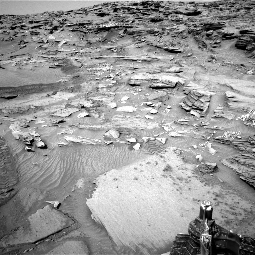 Nasa's Mars rover Curiosity acquired this image using its Left Navigation Camera on Sol 1349, at drive 1610, site number 54