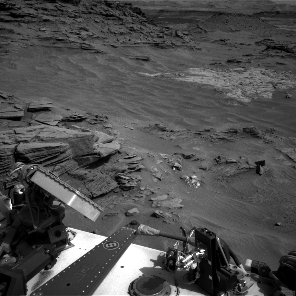 Nasa's Mars rover Curiosity acquired this image using its Left Navigation Camera on Sol 1349, at drive 1610, site number 54