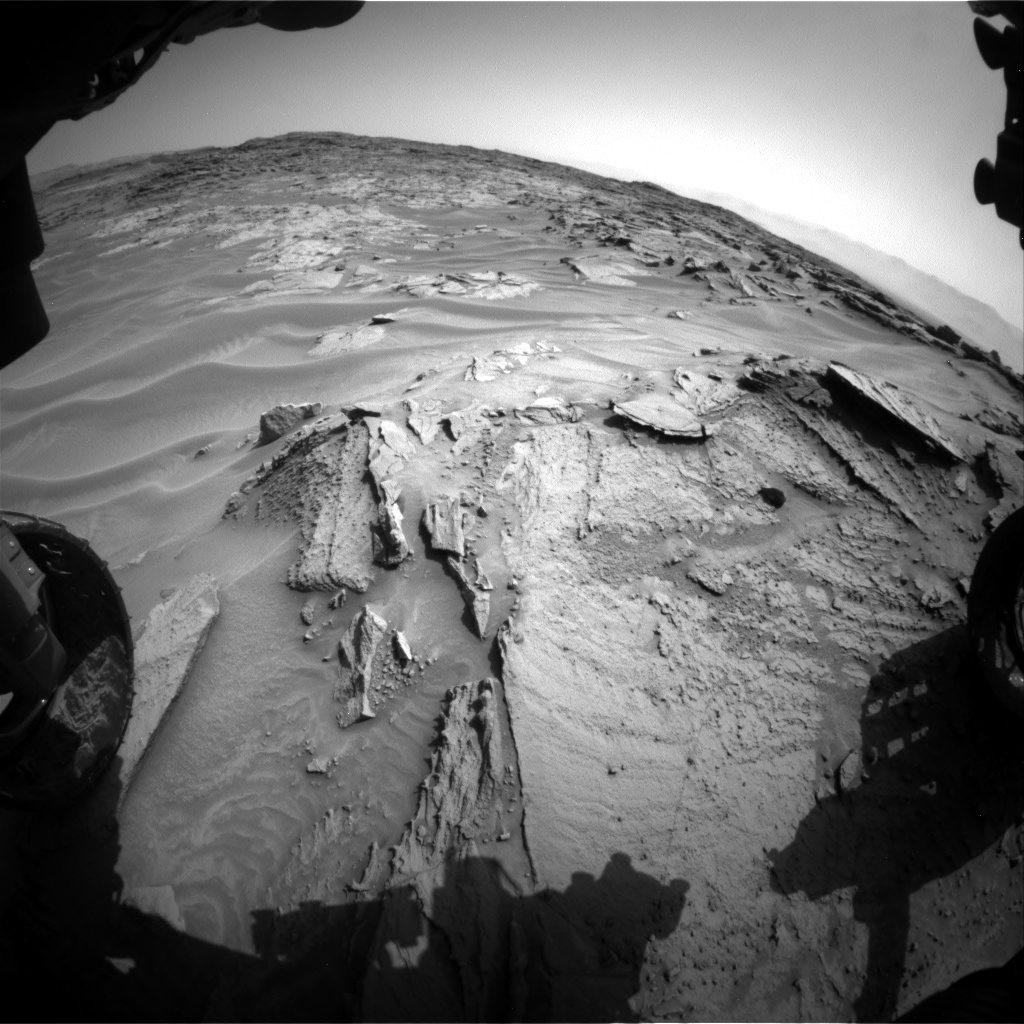 Nasa's Mars rover Curiosity acquired this image using its Front Hazard Avoidance Camera (Front Hazcam) on Sol 1352, at drive 1772, site number 54