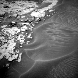 Nasa's Mars rover Curiosity acquired this image using its Left Navigation Camera on Sol 1353, at drive 1964, site number 54