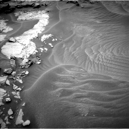 Nasa's Mars rover Curiosity acquired this image using its Left Navigation Camera on Sol 1353, at drive 1988, site number 54