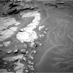 Nasa's Mars rover Curiosity acquired this image using its Left Navigation Camera on Sol 1353, at drive 1994, site number 54