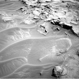 Nasa's Mars rover Curiosity acquired this image using its Right Navigation Camera on Sol 1353, at drive 1844, site number 54
