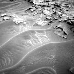 Nasa's Mars rover Curiosity acquired this image using its Right Navigation Camera on Sol 1353, at drive 1850, site number 54