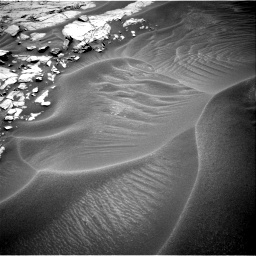 Nasa's Mars rover Curiosity acquired this image using its Right Navigation Camera on Sol 1353, at drive 1958, site number 54