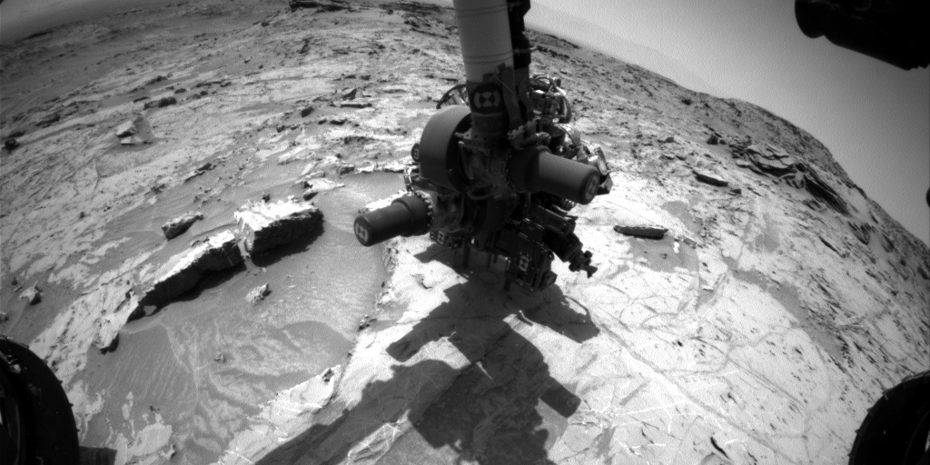 Nasa's Mars rover Curiosity acquired this image using its Front Hazard Avoidance Camera (Front Hazcam) on Sol 1361, at drive 2280, site number 54