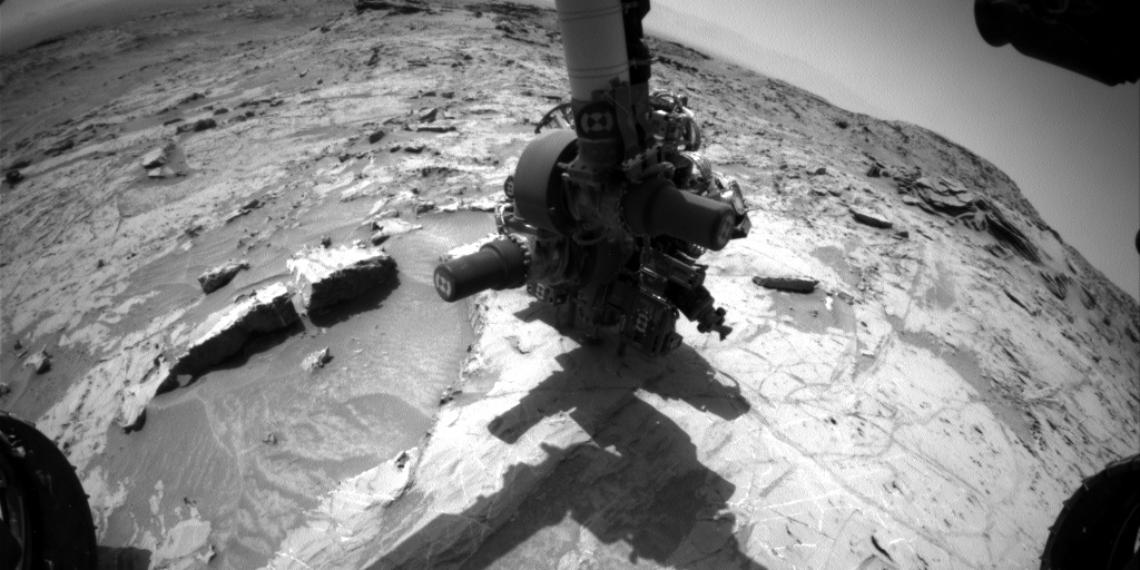 Nasa's Mars rover Curiosity acquired this image using its Front Hazard Avoidance Camera (Front Hazcam) on Sol 1361, at drive 2280, site number 54
