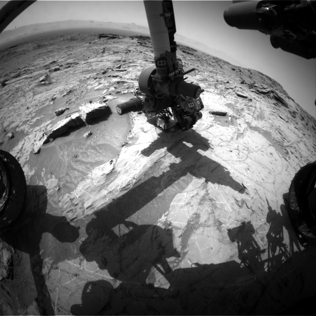 Nasa's Mars rover Curiosity acquired this image using its Front Hazard Avoidance Camera (Front Hazcam) on Sol 1365, at drive 2280, site number 54