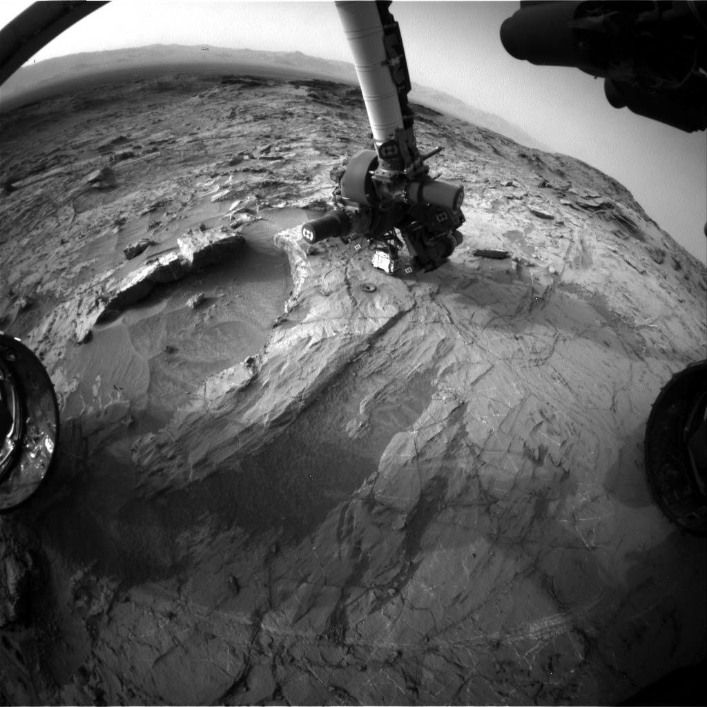 Nasa's Mars rover Curiosity acquired this image using its Front Hazard Avoidance Camera (Front Hazcam) on Sol 1366, at drive 2280, site number 54