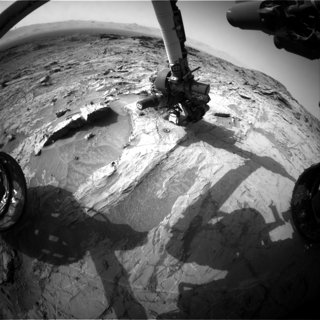 Nasa's Mars rover Curiosity acquired this image using its Front Hazard Avoidance Camera (Front Hazcam) on Sol 1367, at drive 2280, site number 54