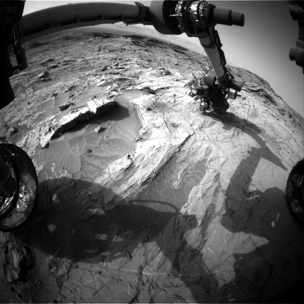 Nasa's Mars rover Curiosity acquired this image using its Front Hazard Avoidance Camera (Front Hazcam) on Sol 1368, at drive 2280, site number 54