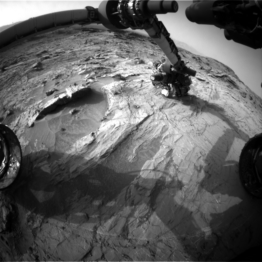 Nasa's Mars rover Curiosity acquired this image using its Front Hazard Avoidance Camera (Front Hazcam) on Sol 1368, at drive 2280, site number 54