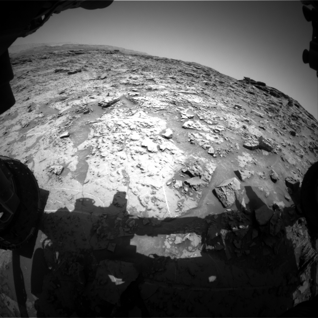 Nasa's Mars rover Curiosity acquired this image using its Front Hazard Avoidance Camera (Front Hazcam) on Sol 1371, at drive 2508, site number 54