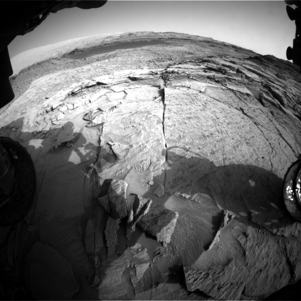 Nasa's Mars rover Curiosity acquired this image using its Front Hazard Avoidance Camera (Front Hazcam) on Sol 1371, at drive 2784, site number 54