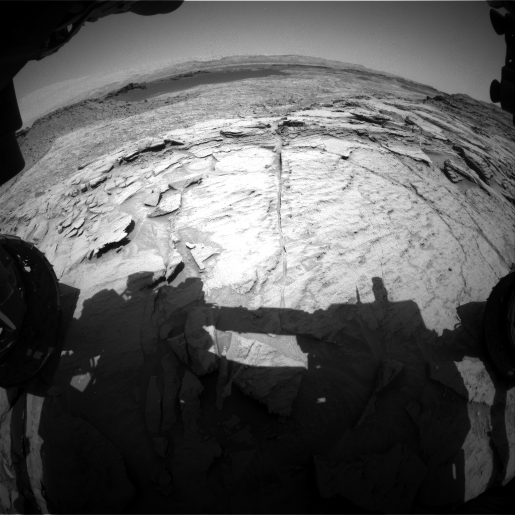 Nasa's Mars rover Curiosity acquired this image using its Front Hazard Avoidance Camera (Front Hazcam) on Sol 1372, at drive 2784, site number 54