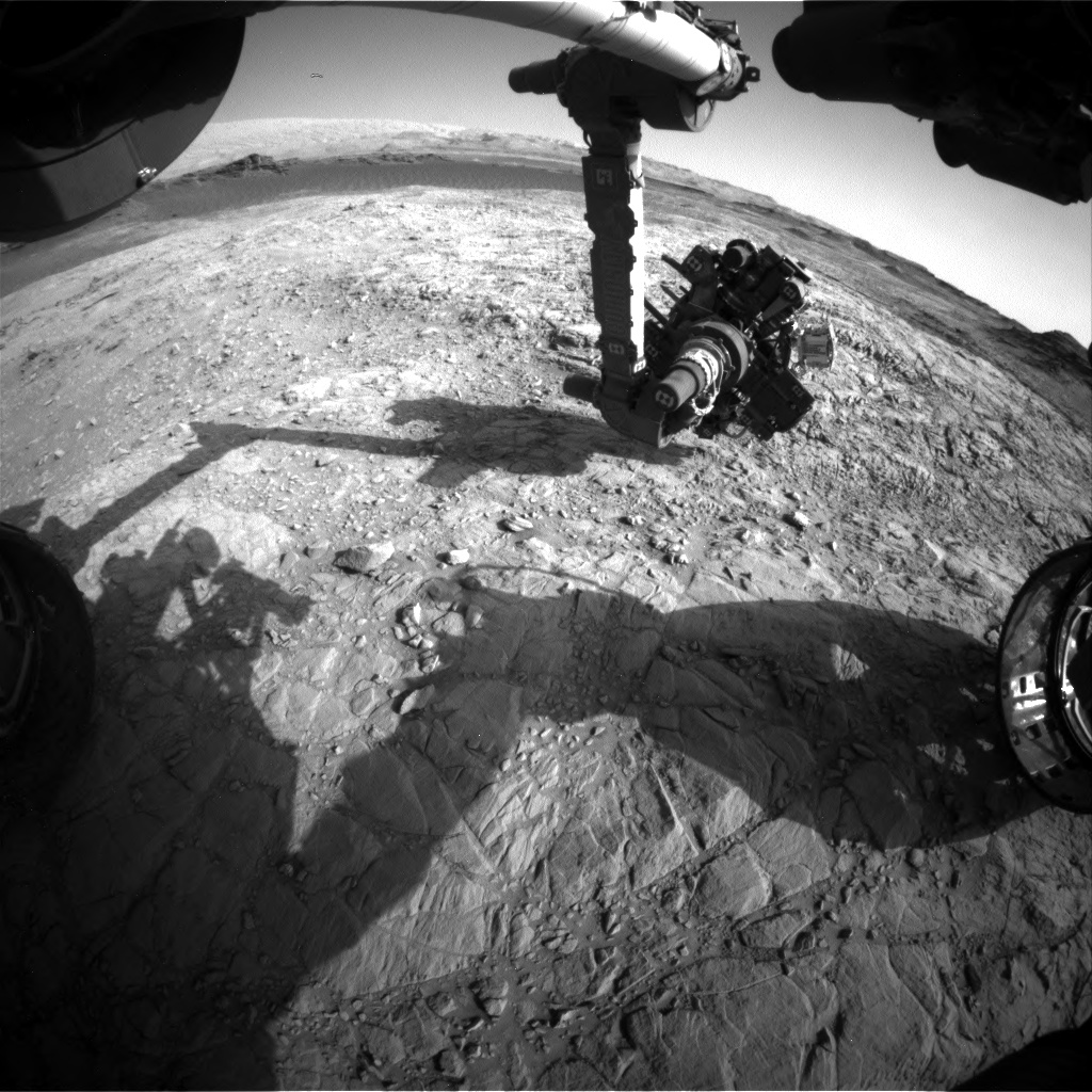 Nasa's Mars rover Curiosity acquired this image using its Front Hazard Avoidance Camera (Front Hazcam) on Sol 1375, at drive 3036, site number 54