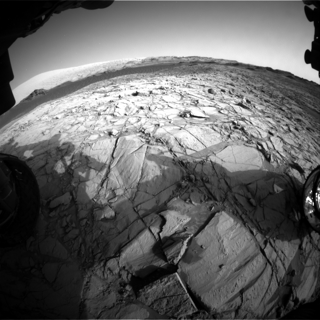 Nasa's Mars rover Curiosity acquired this image using its Front Hazard Avoidance Camera (Front Hazcam) on Sol 1378, at drive 310, site number 55