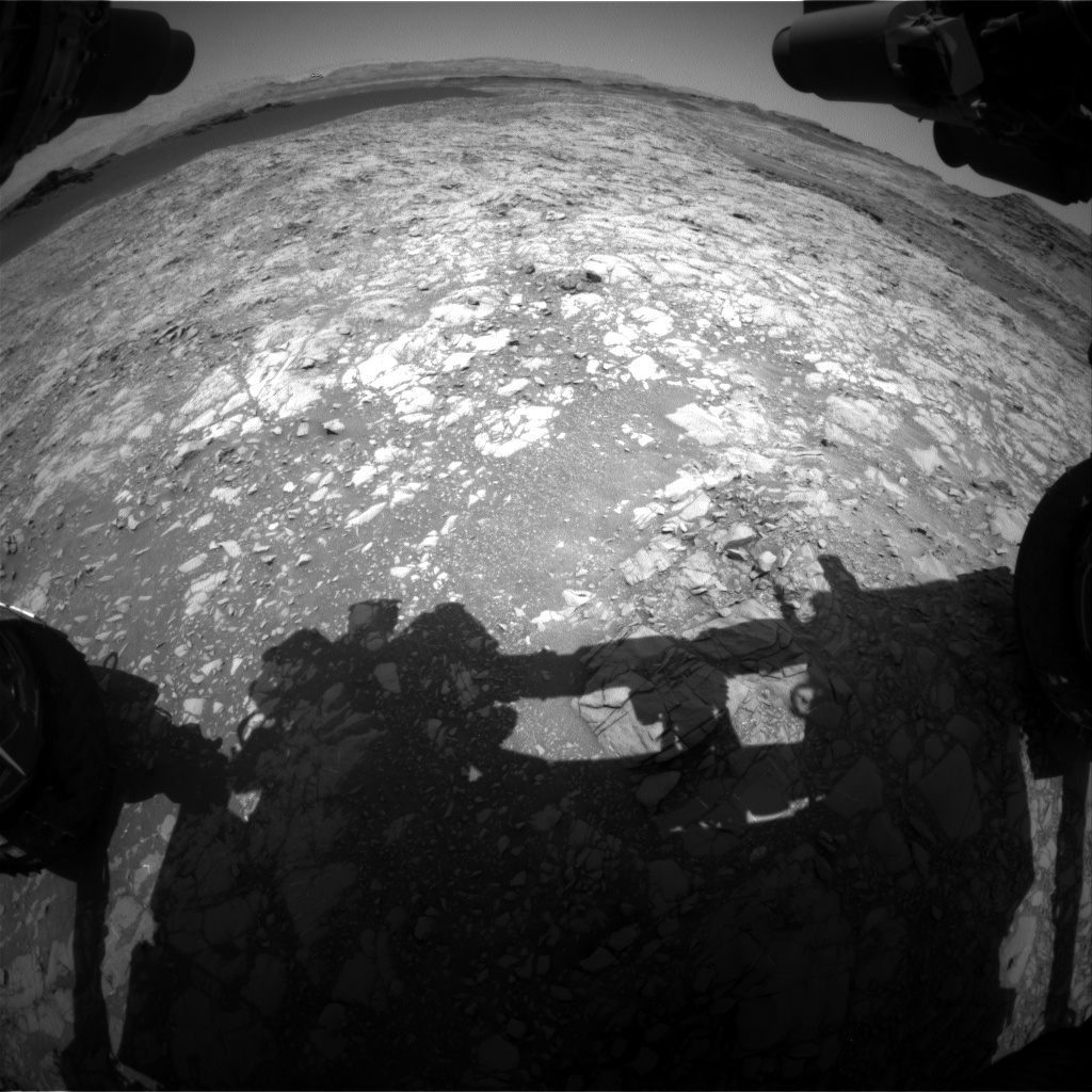 Nasa's Mars rover Curiosity acquired this image using its Front Hazard Avoidance Camera (Front Hazcam) on Sol 1378, at drive 0, site number 55