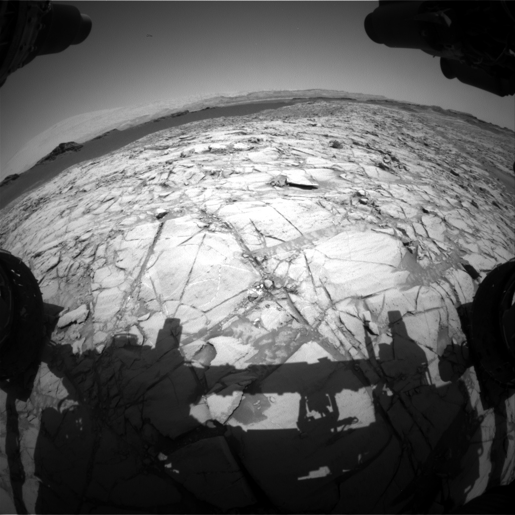 Nasa's Mars rover Curiosity acquired this image using its Front Hazard Avoidance Camera (Front Hazcam) on Sol 1379, at drive 310, site number 55