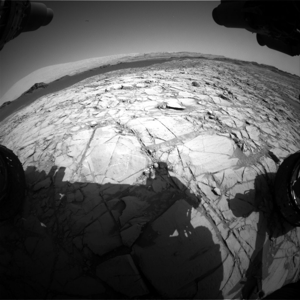 Nasa's Mars rover Curiosity acquired this image using its Front Hazard Avoidance Camera (Front Hazcam) on Sol 1381, at drive 310, site number 55